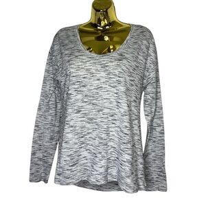 Lululemon black white scoop neck top size 6